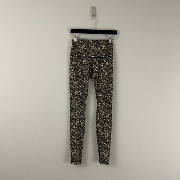 Lululemon Shine Tight Roll Down Shimmy Shimmer Multi Leggings Size 4 - Picture 1 of 7